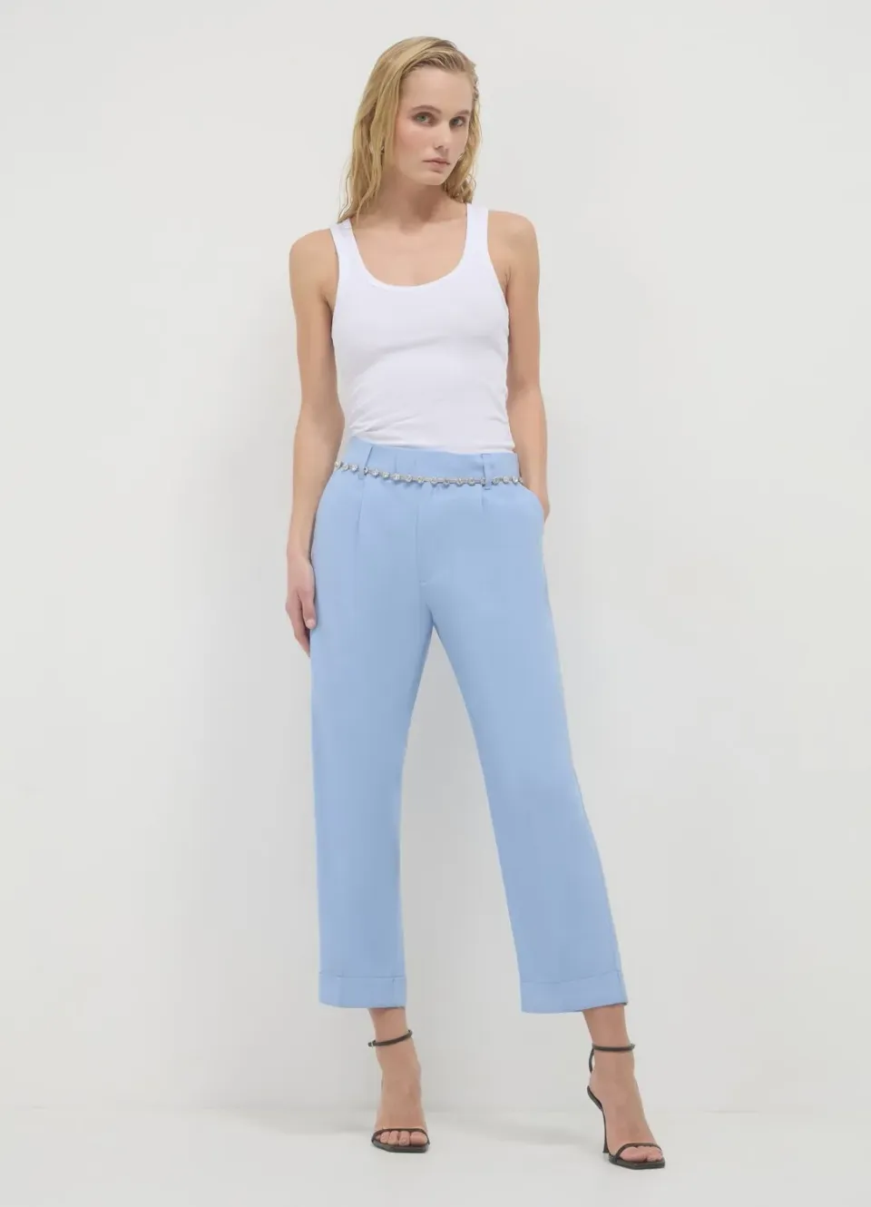 Calliope pantalon classique femme revers regular