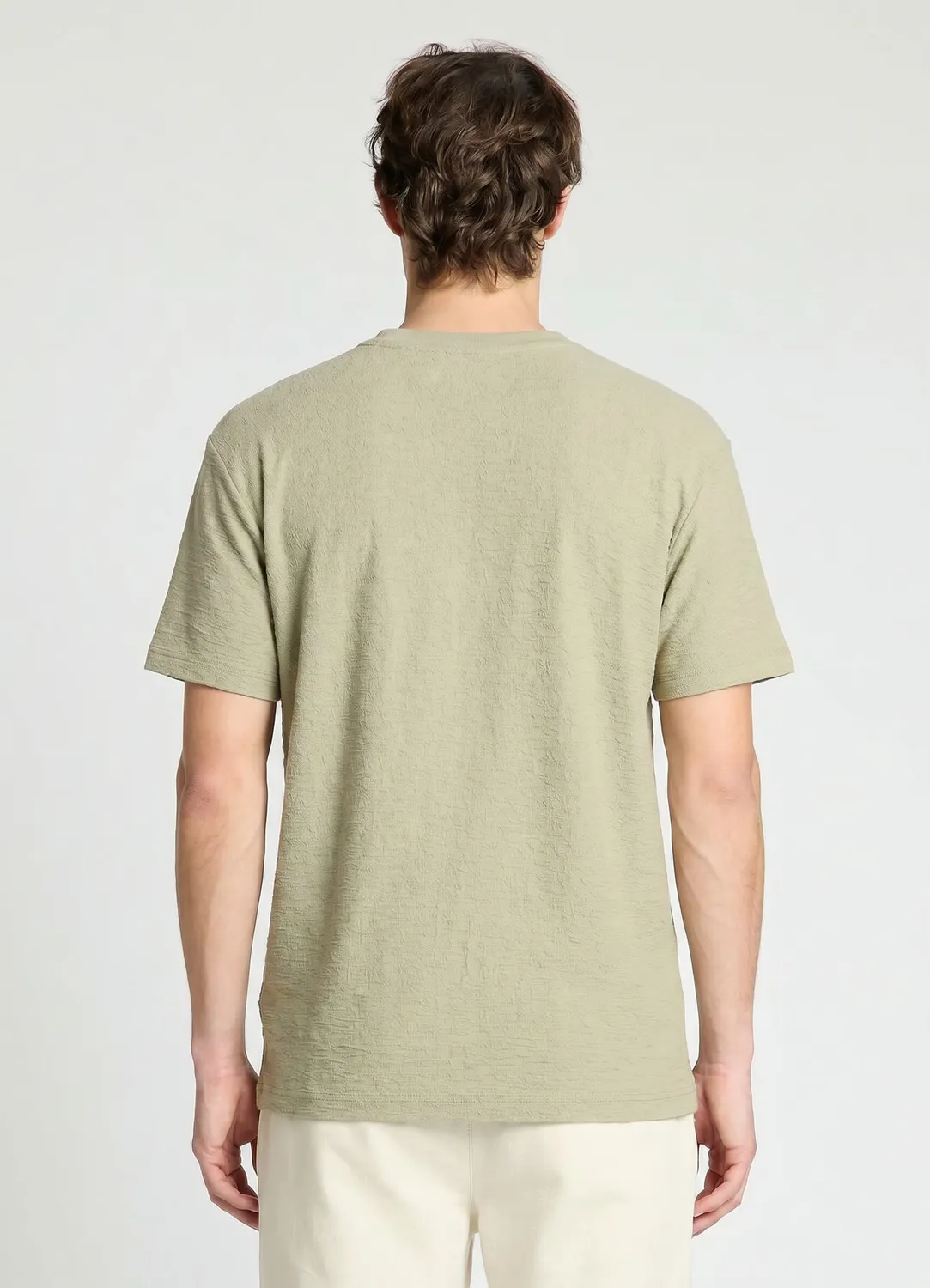 Calliope t-shirt homme col rond texturé uni