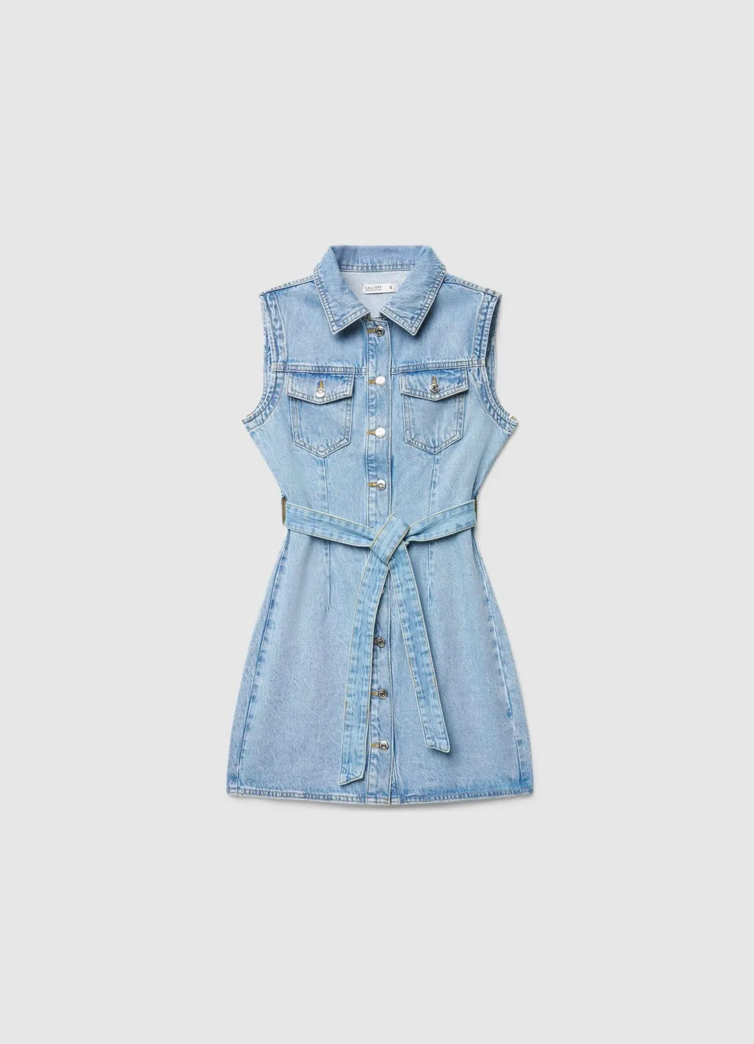 Calliope Atelier robe chemisier sans manches femme