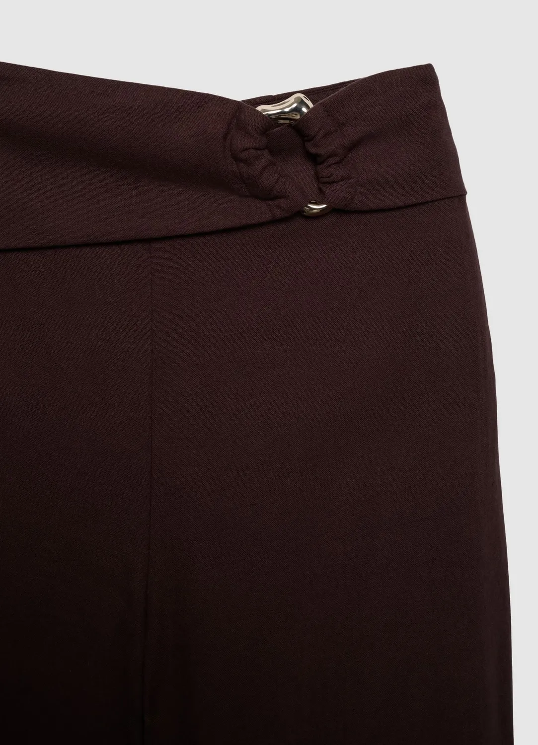 Calliope pantalon culotte lin femme boucle métal