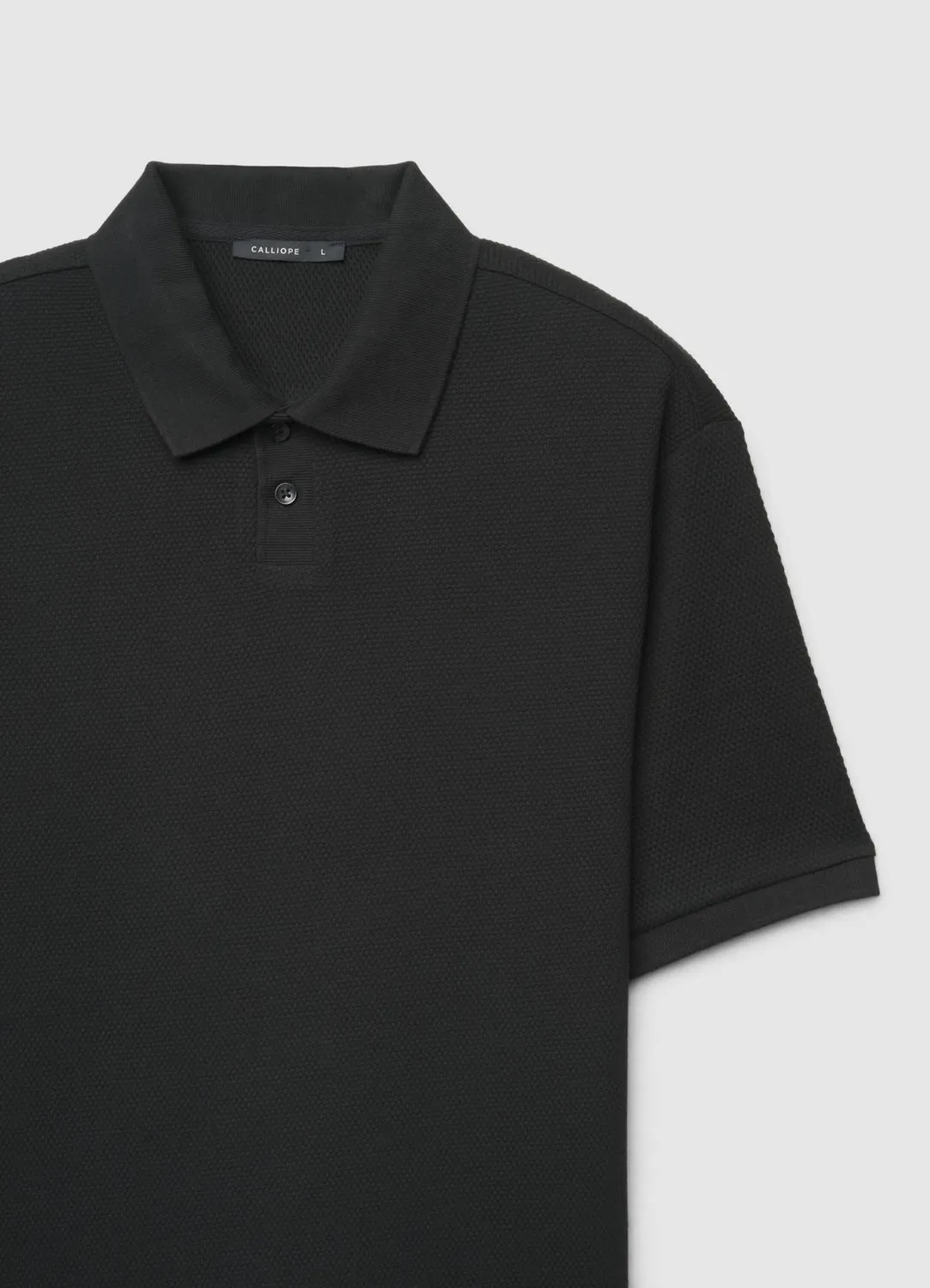 Calliope Polo uni col boutons homme coton