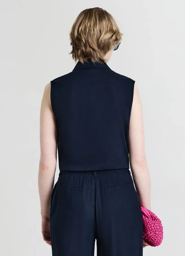 Calliope Chemise sans manches lin nouée femme