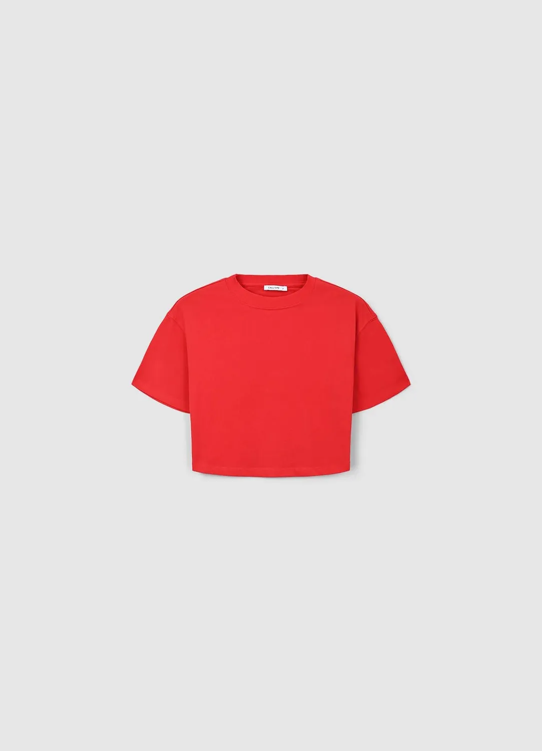 Calliope t-shirt crop femme coton uni