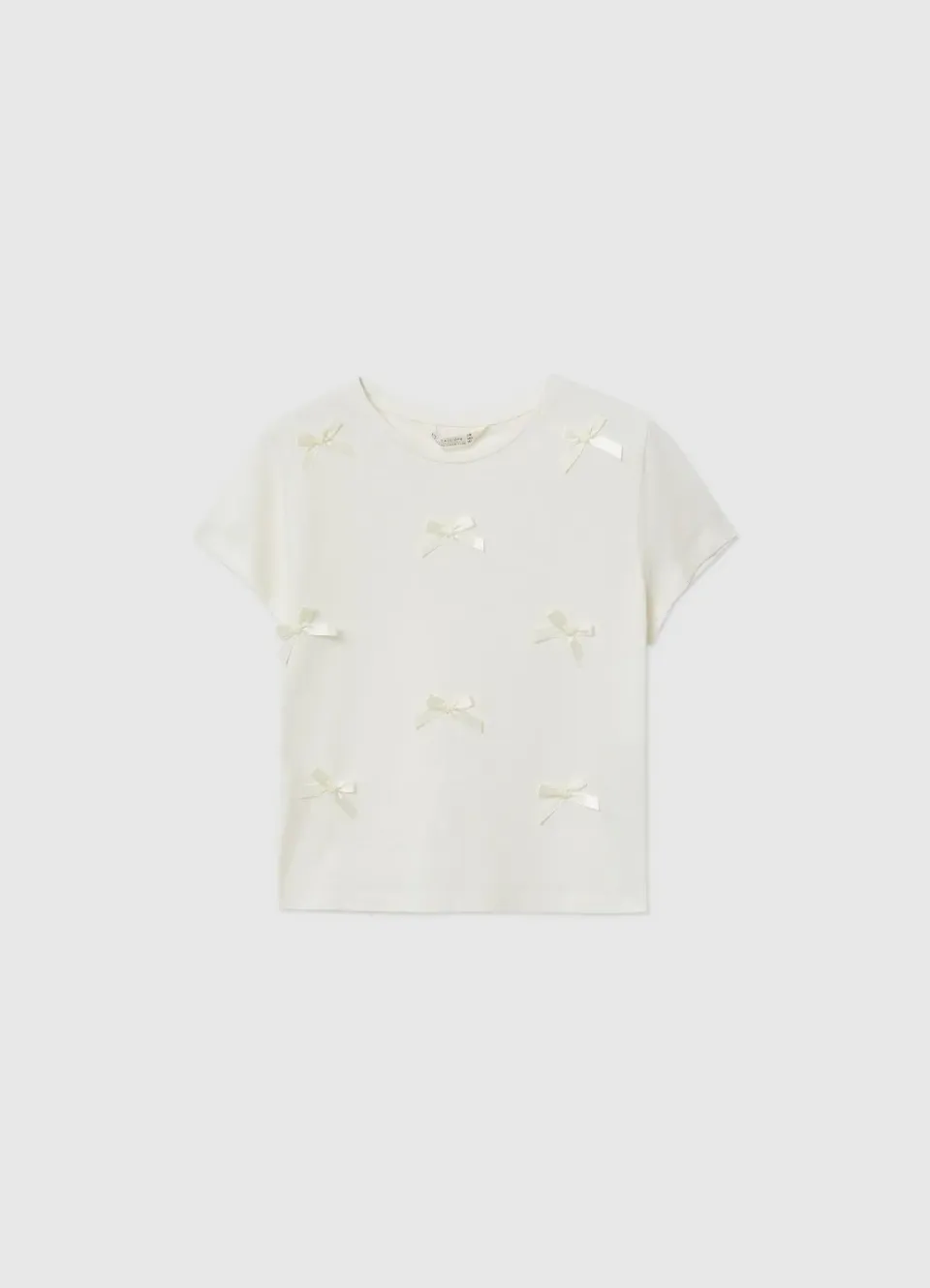 Calliope t-shirt fille manches courtes noeuds