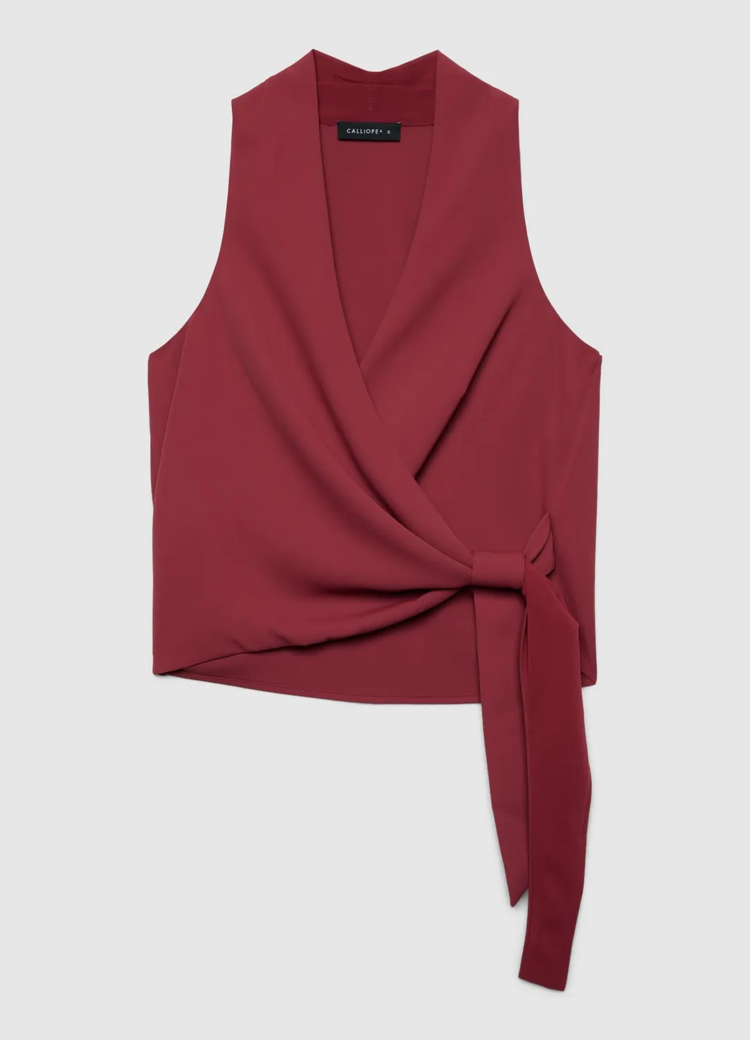 Calliope Top croisé ceinture top femme col V