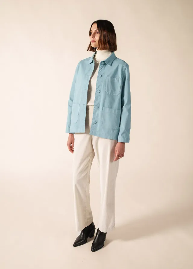 Saint James Alizé veste céleste clair coton workwear