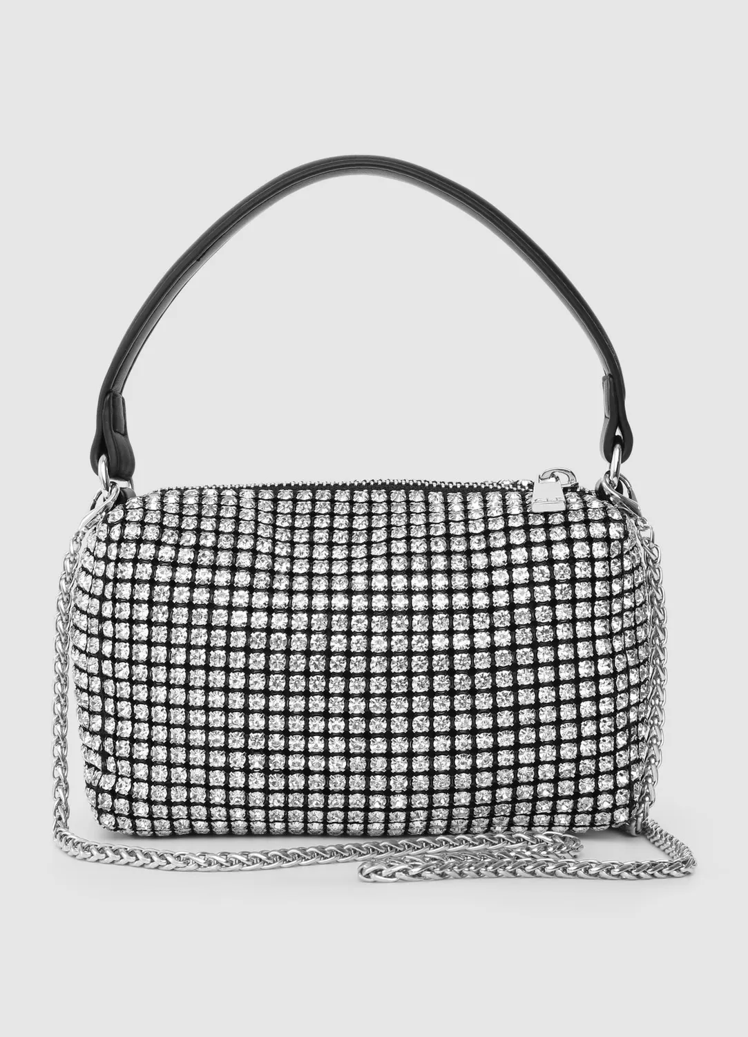 Calliope mini sac femme strass chaîne argent
