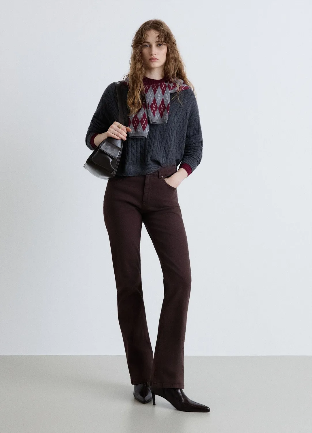 Calliope pull torsadé col V femme uni