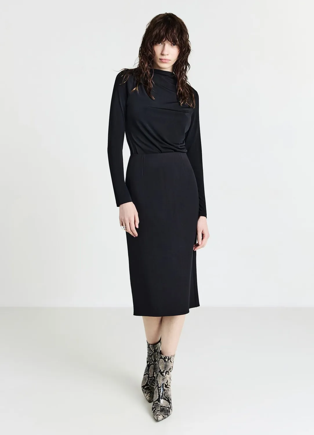 Calliope épaule froncée t-shirt manches longues femme