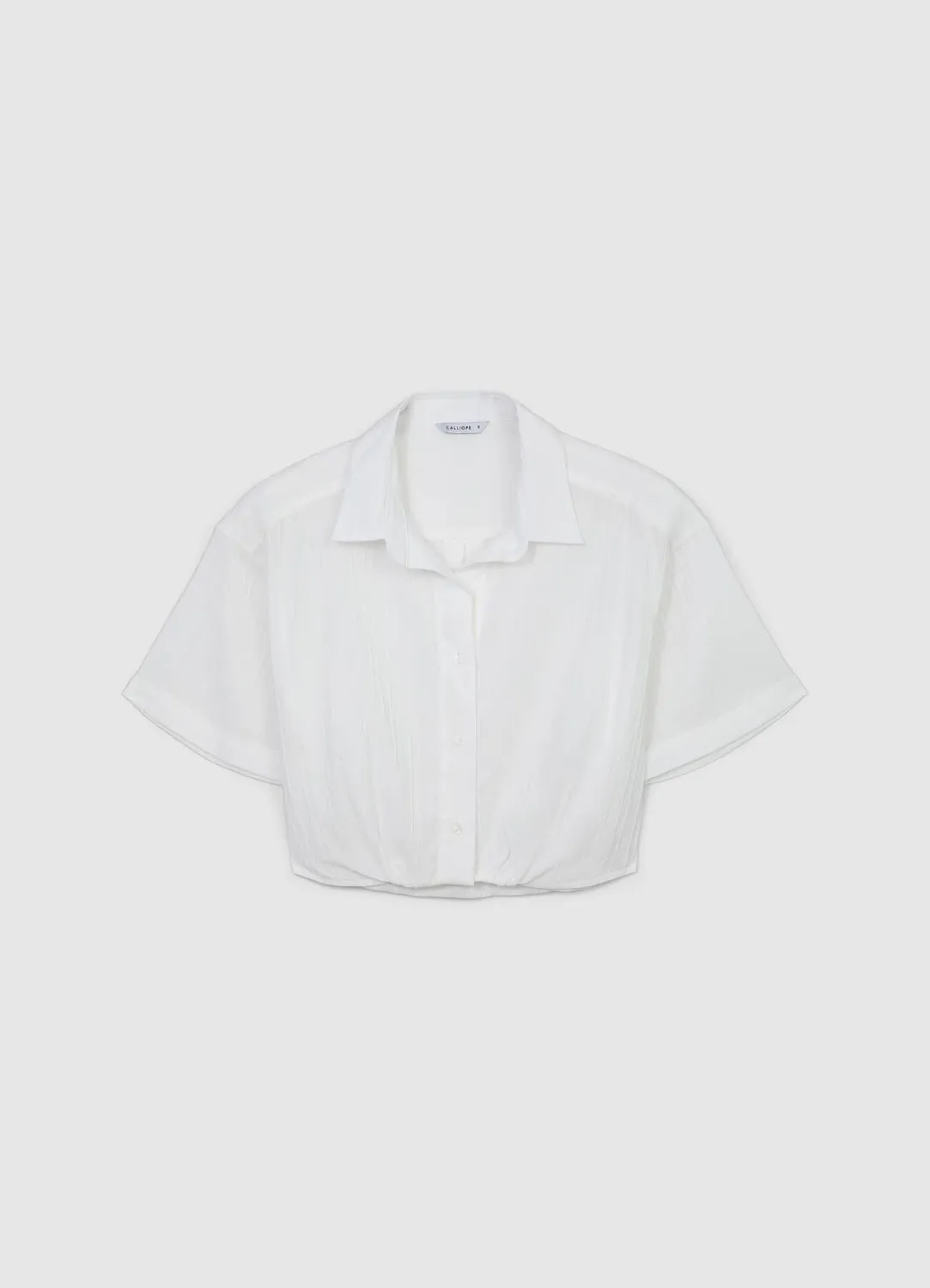 Calliope chemise relief coton femme manches courtes