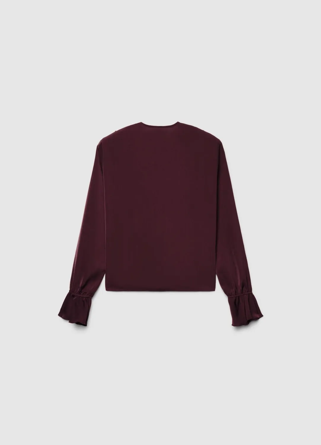 Calliope blouse volants satinée col V femme S