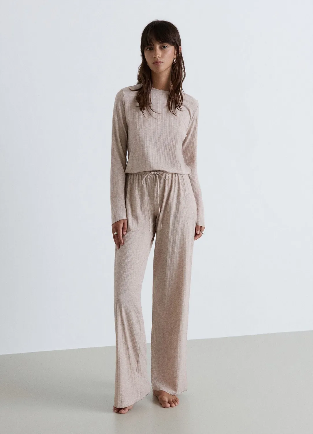 Calliope ensemble pyjama côtelé femme 2 pièces