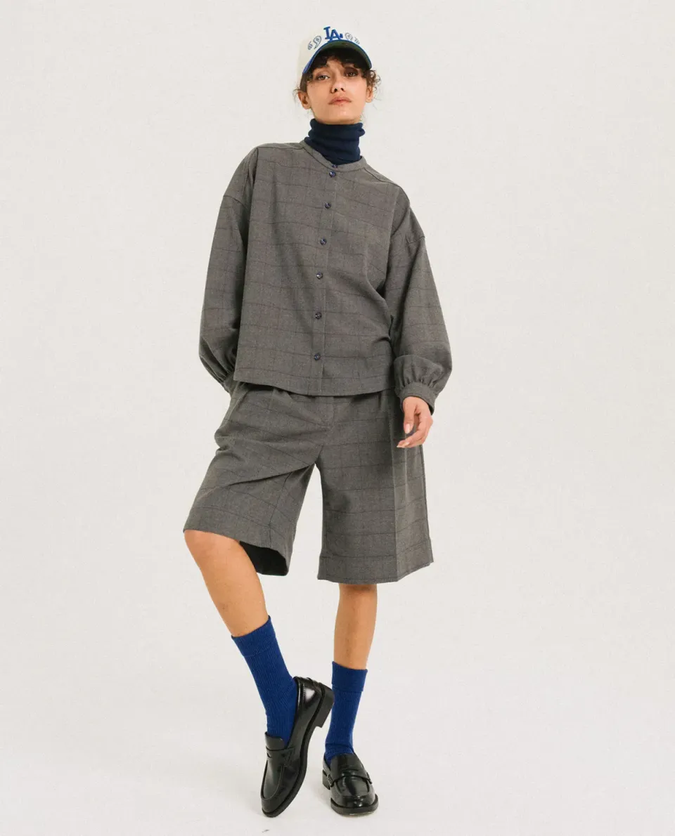 Tinsels Doha Baltimor blouse courte flanelle carreaux
