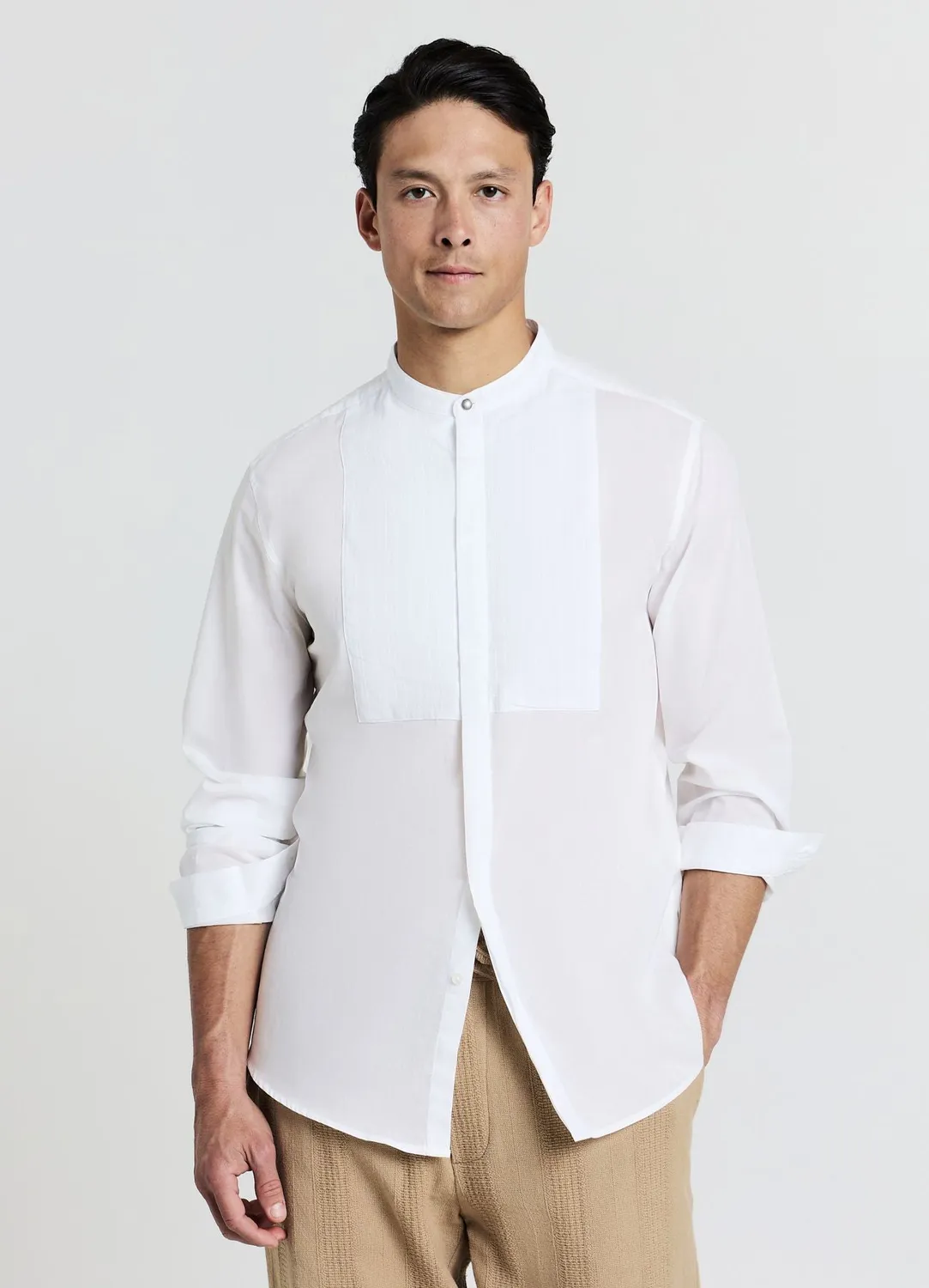Calliope chemise col coréen homme plastron