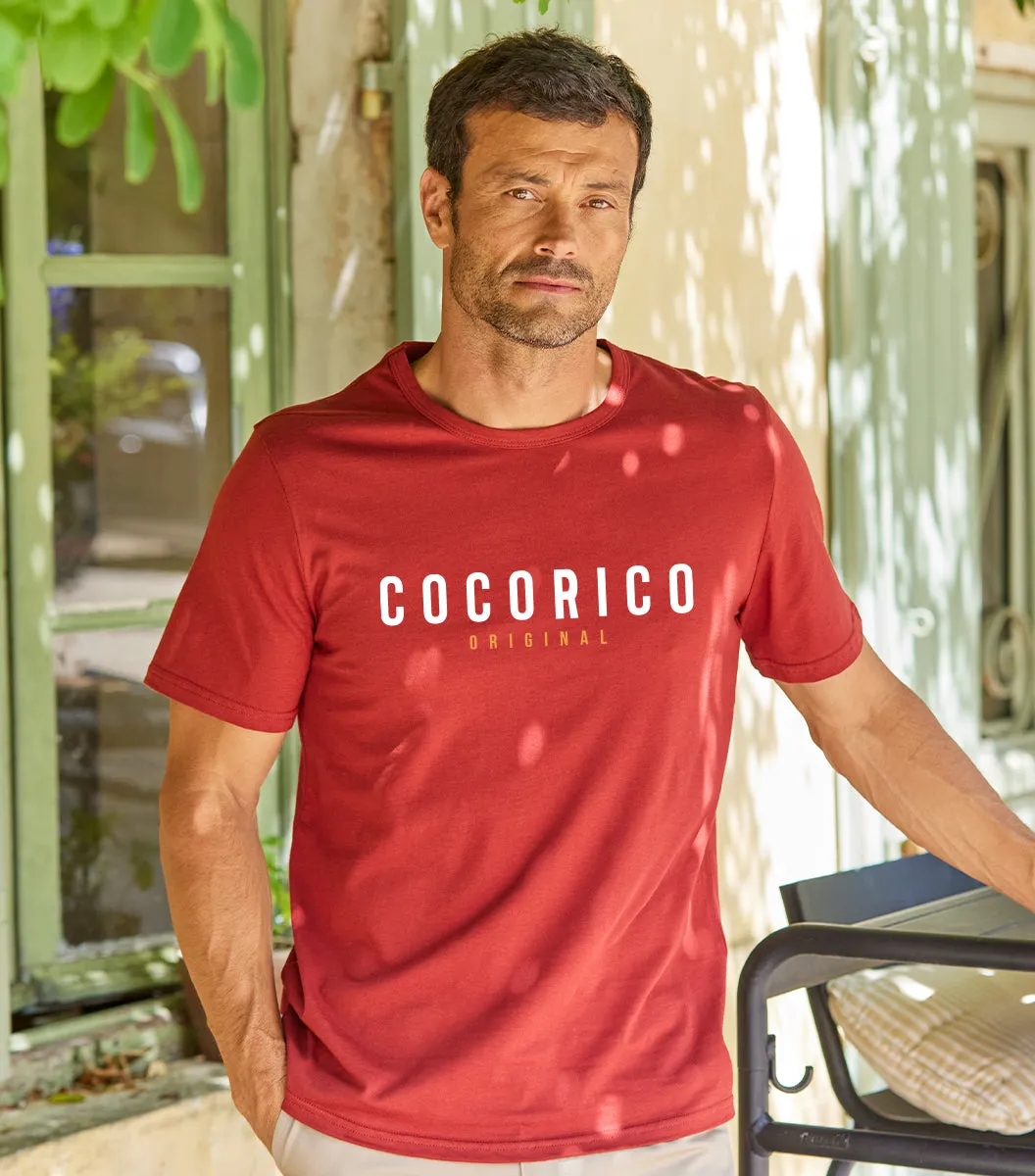 Cocorico T-shirt Homme Terracotta Signature Coton