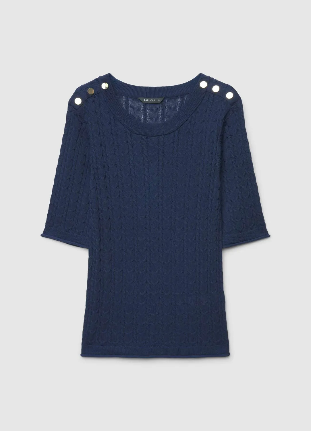 Calliope Trecce t-shirt femme maille tressée