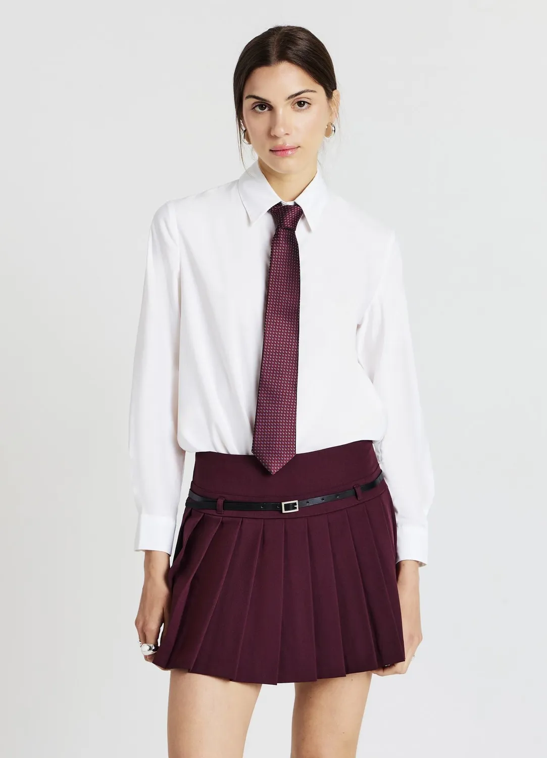 Calliope chemise body unie femme manches longues