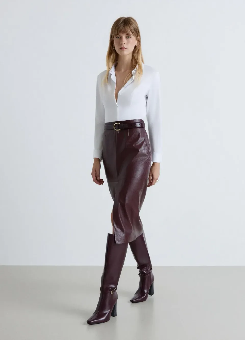 Calliope chemise crop satinée femme soirée