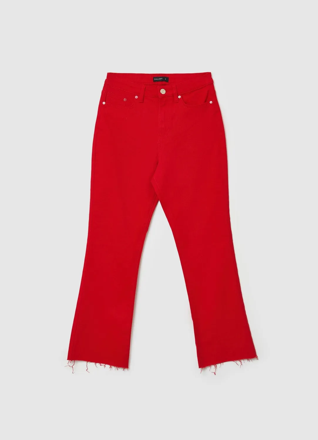 Calliope Pantalon cropped flare femme coton drill
