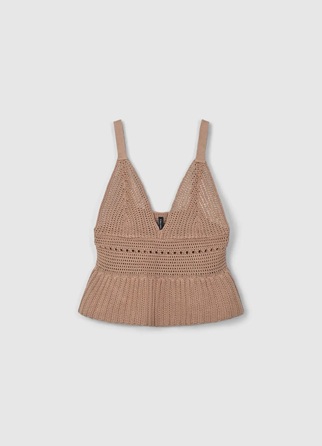 Calliope top peplum femme en coton uni taille S