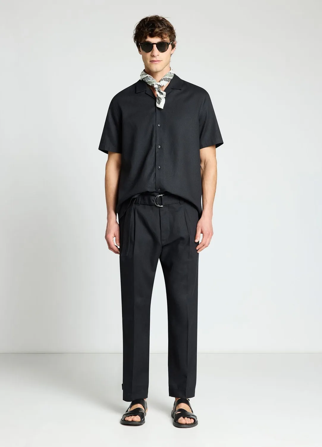 Calliope chemise bowling homme misto lino relaxed
