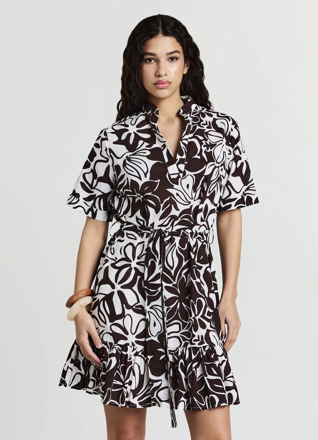 Calliope Balza robe courte femme à volant