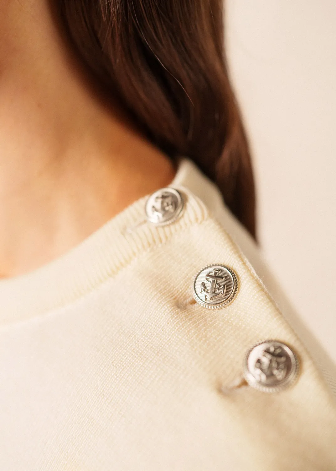 Saint James Marée pull marin rayé écume tulipe