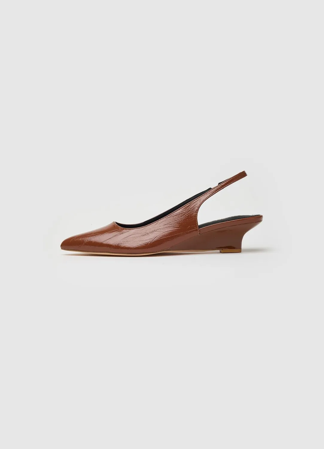 Calliope slingback compensée femme effet croco 4,5 cm
