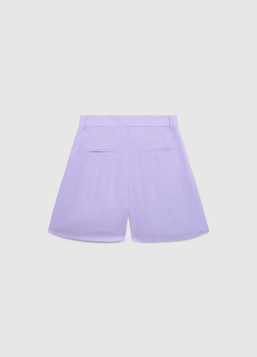 Calliope bermuda femme lin taille haute uni