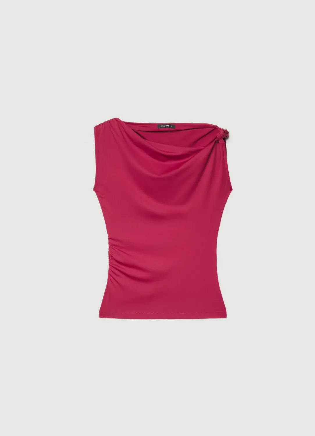 Calliope top asymétrique femme drapé à nœud