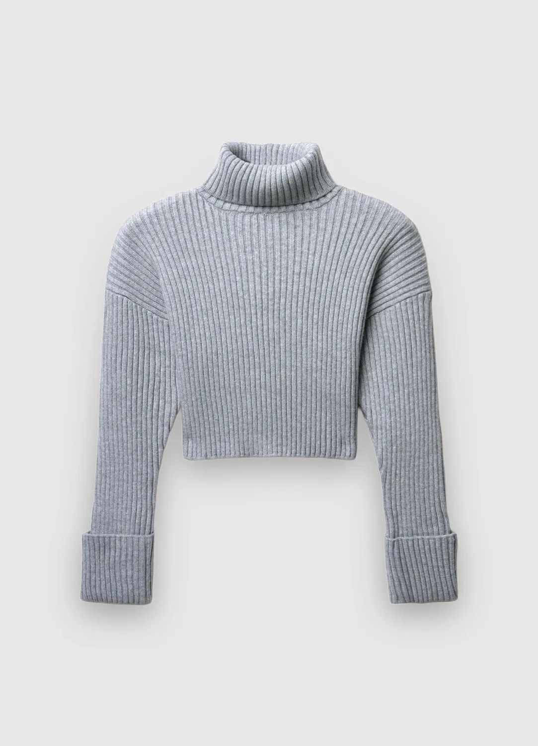 Calliope pull col montant femme côtelé manches longues