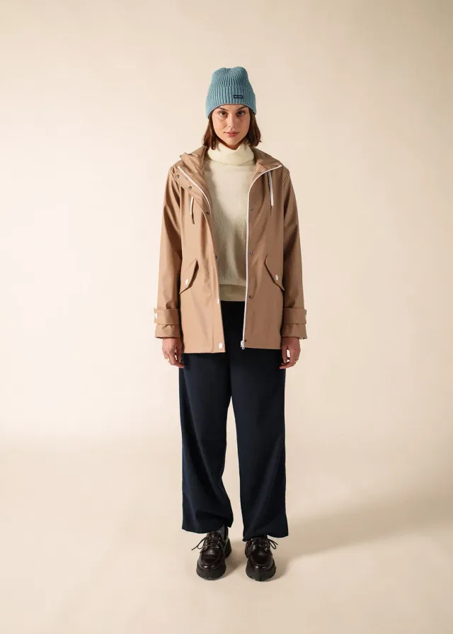 Saint James Ste Gaia ciré parka beige foncé imperméable