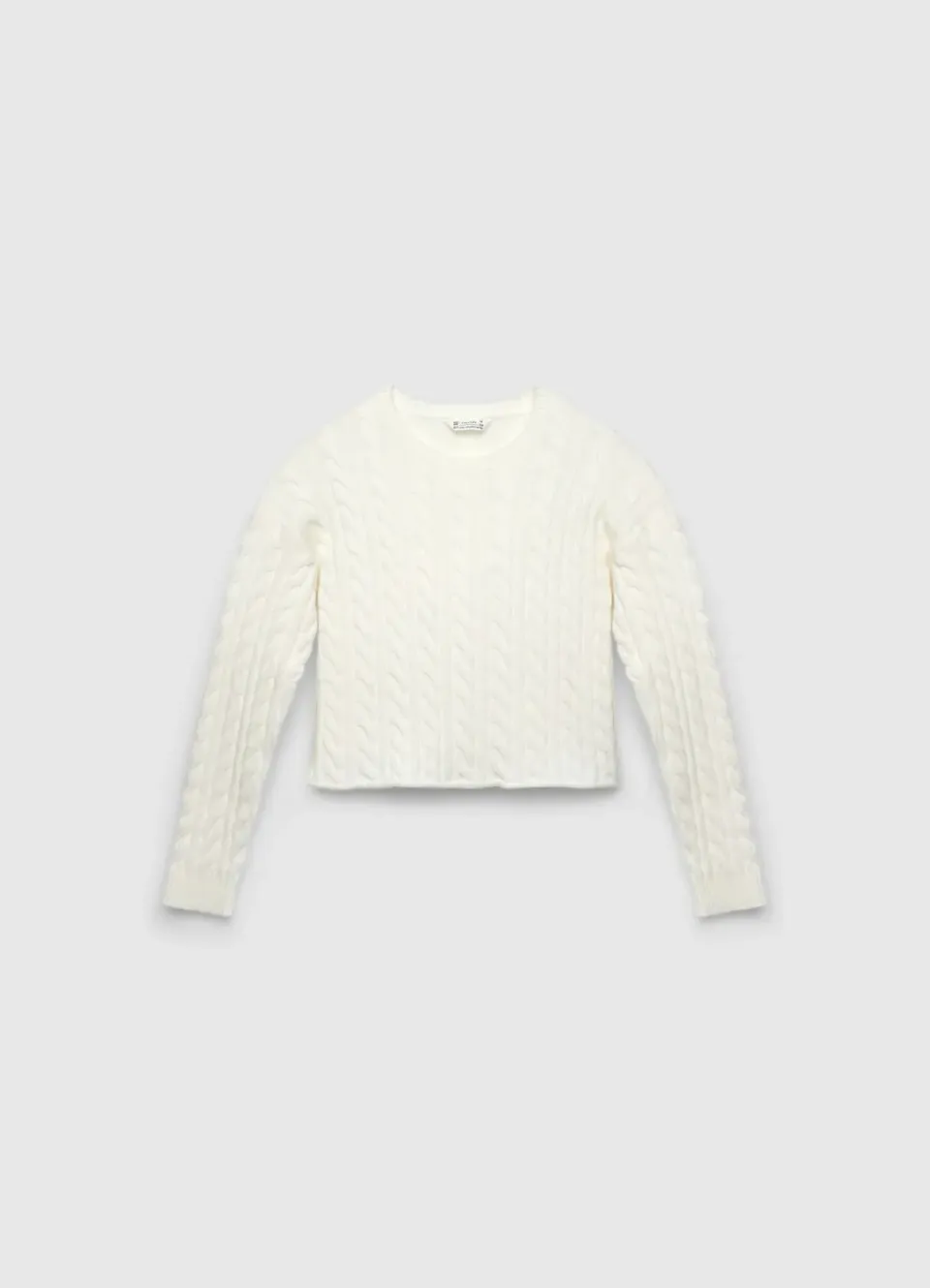 Calliope pull fille torsades col rond uni