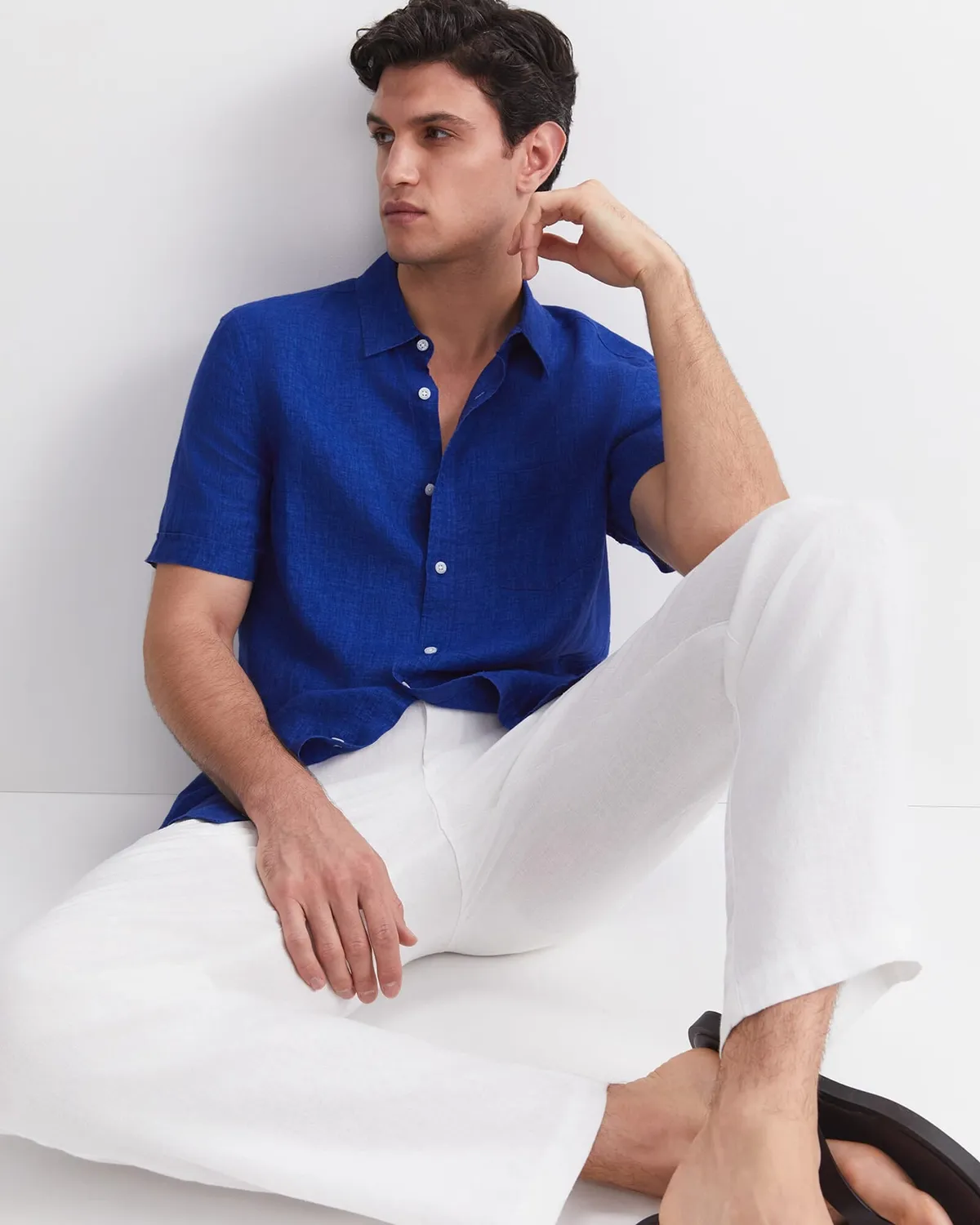 Sportscraft Delave chemise lin homme manches courtes