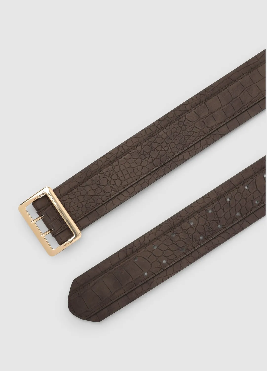 Calliope ceinture large effet croco femme boucle