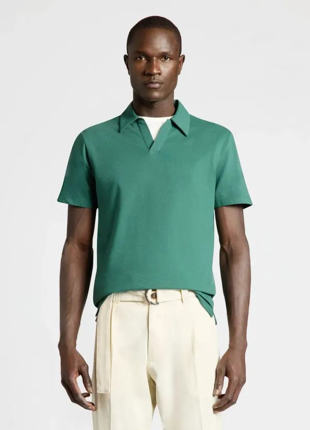 Calliope polo uni homme manches courtes