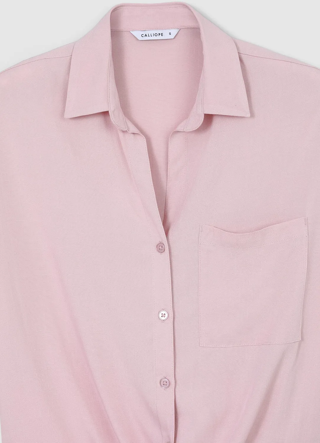 Calliope chemise femme nœud manches courtes