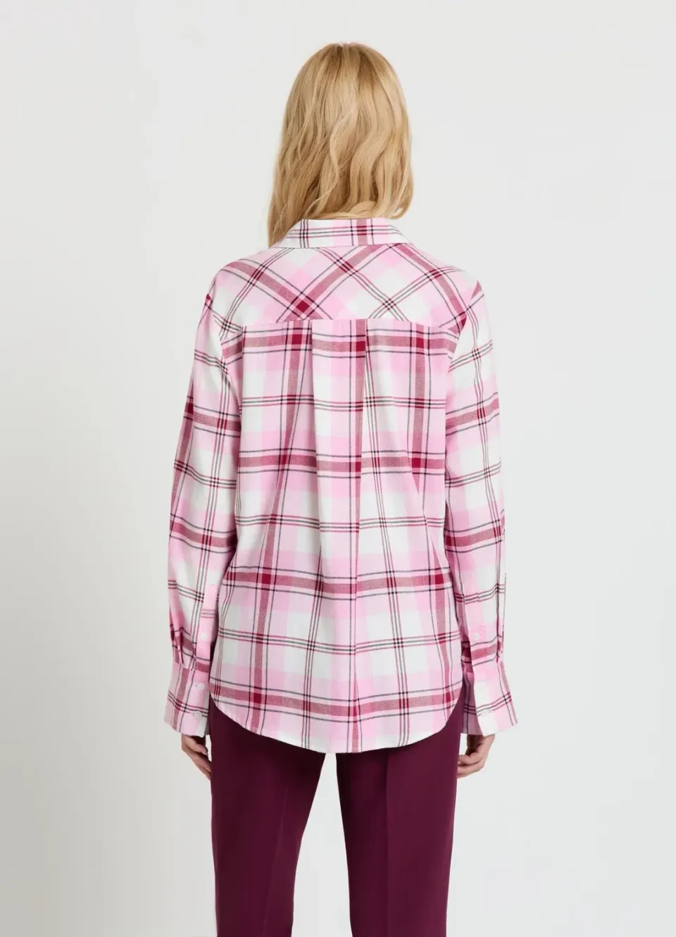 Calliope Chemise femme à carreaux manches longues regular