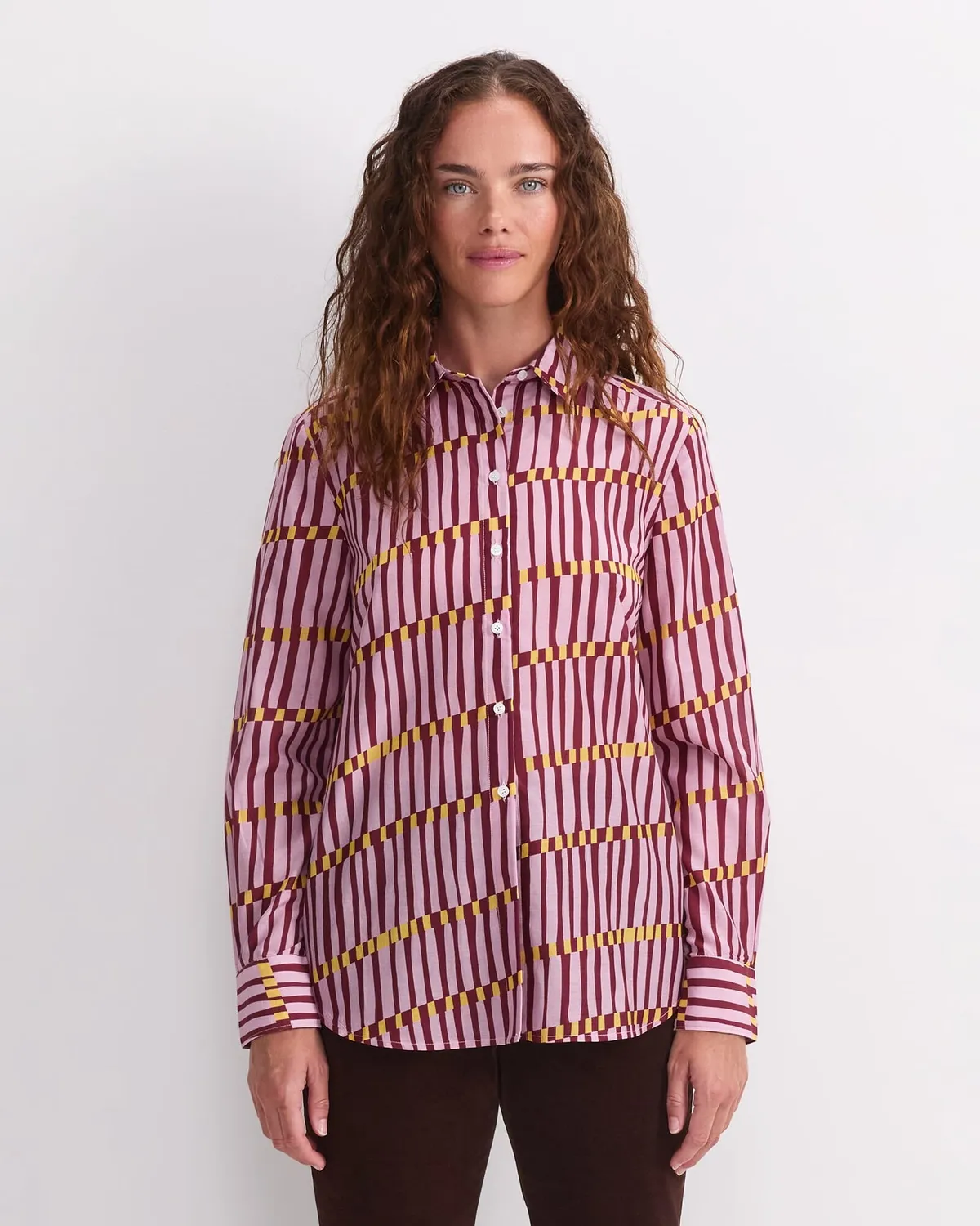 SPORTSCRAFT Rani chemise coton soie imprimé géo