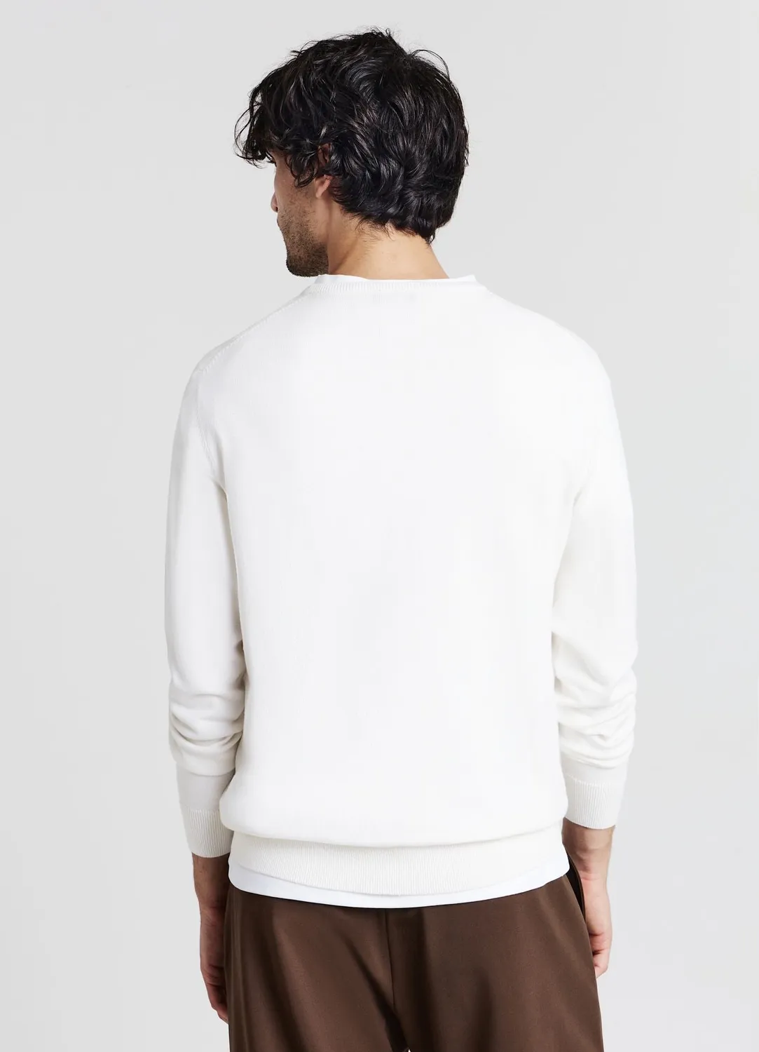 Calliope Maglia pull homme L col rond profils contraste