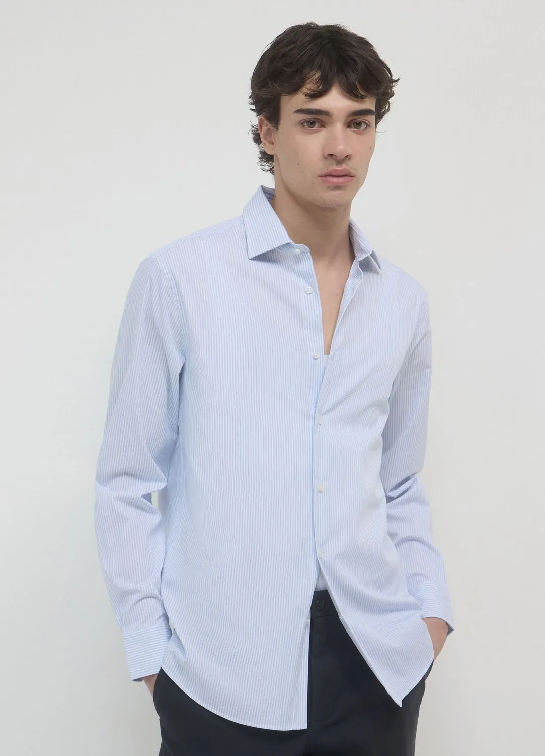 Calliope Camicia righe chemise homme coton regular