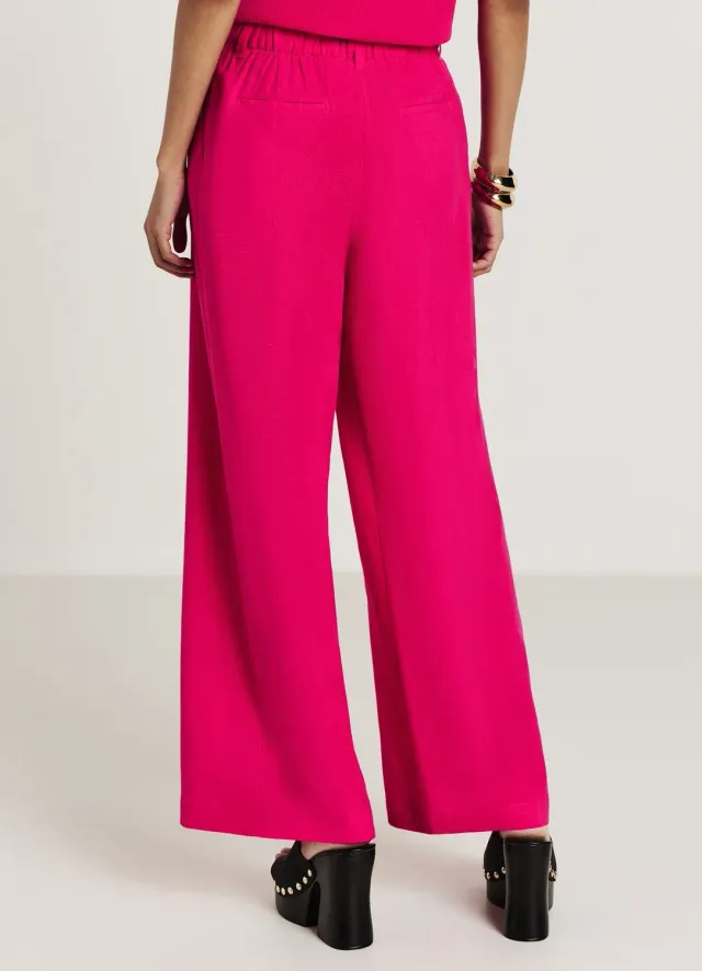 Calliope pantalon palazzo lin femme large