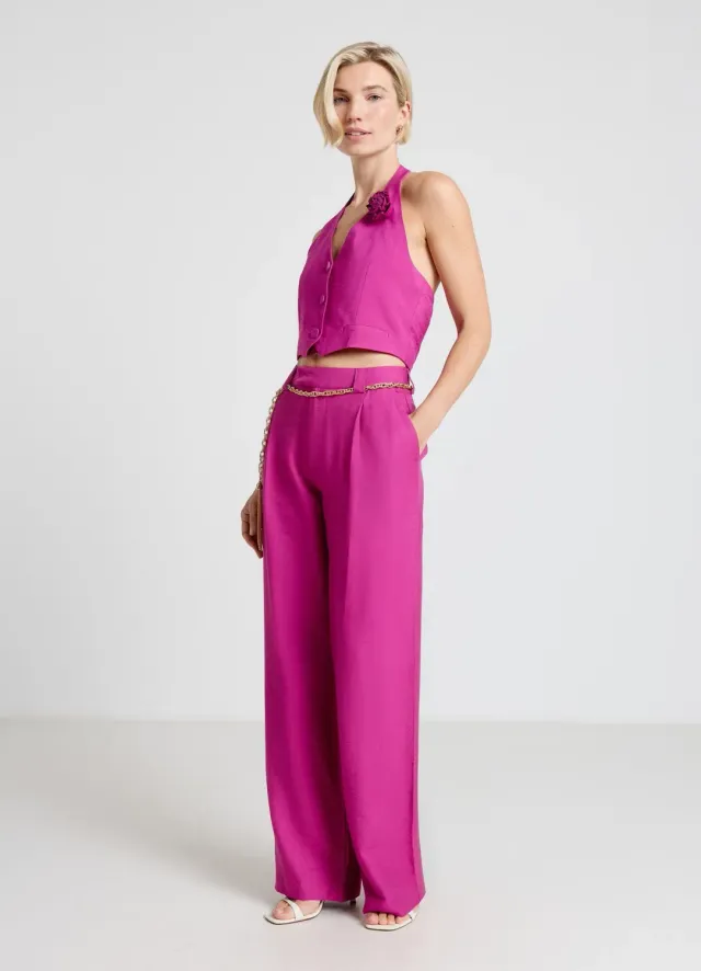 Calliope gilet halter gilet femme fleur tailleur