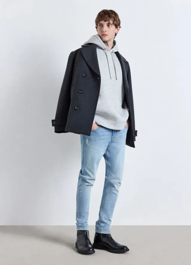 Calliope jean skinny homme déchiré uni