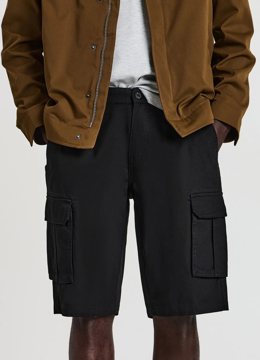 Calliope short cargo homme coton uni coupe regular