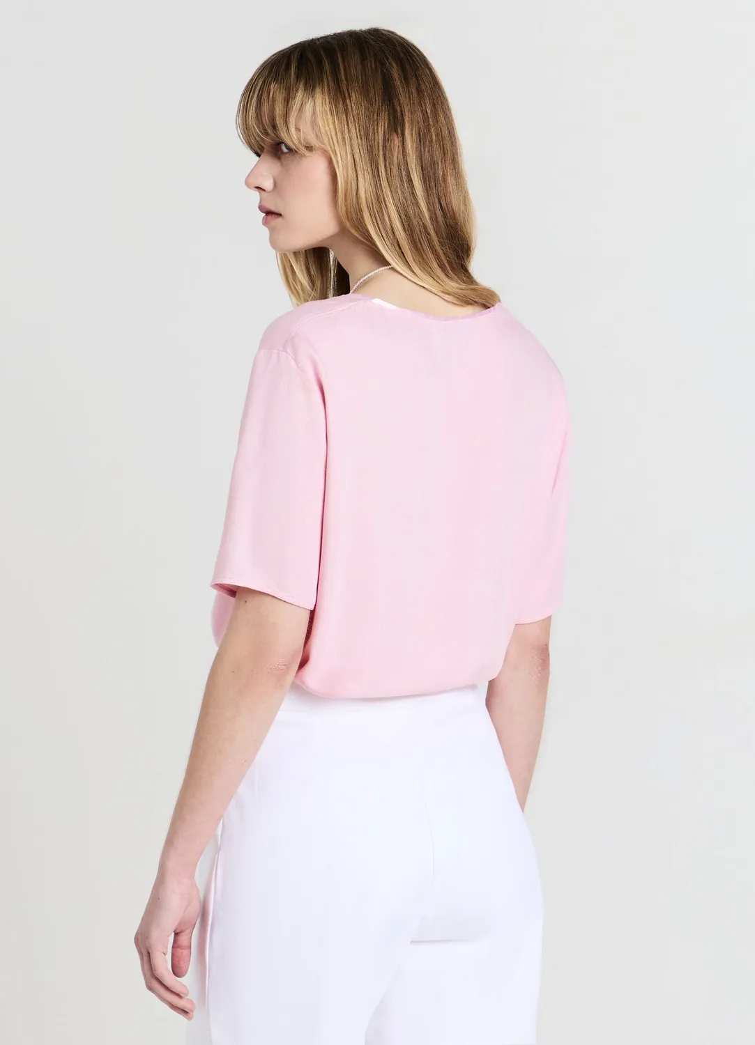 Calliope blouse col large manches courtes femme