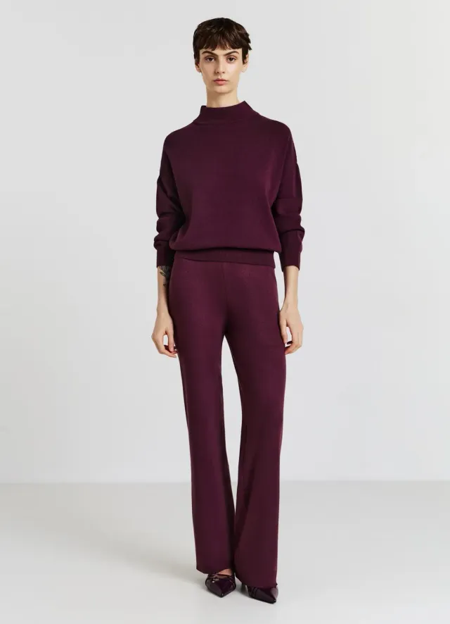 Calliope Pull col montant uni manches longues femme