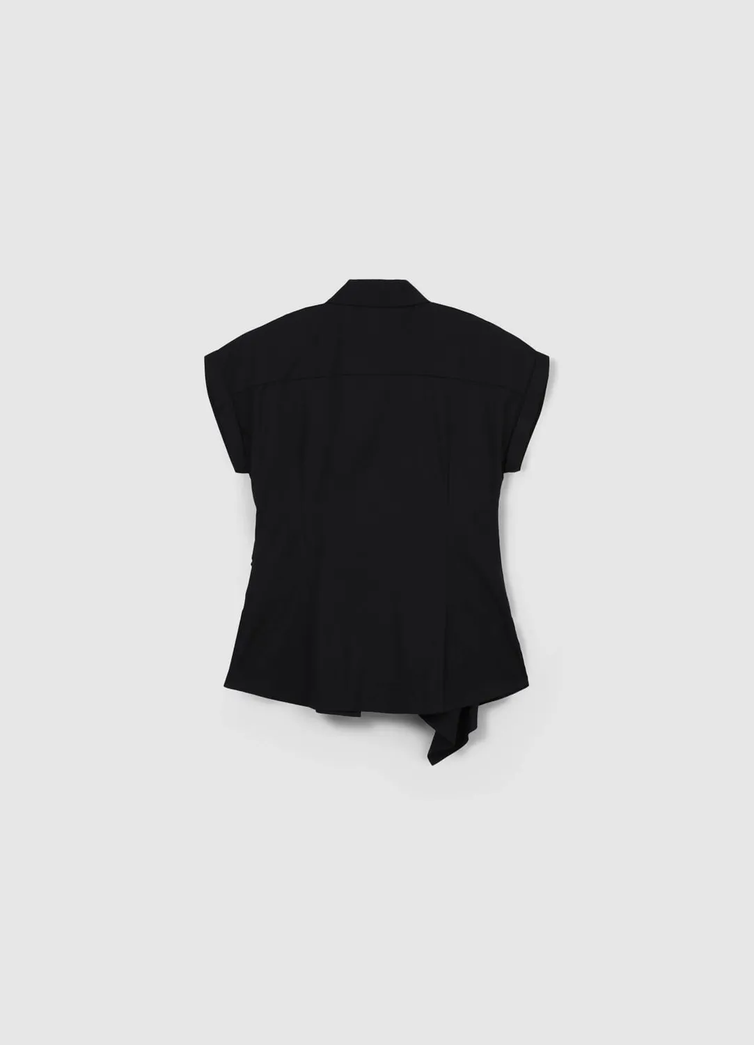 Calliope chemise nœud manches courtes coton