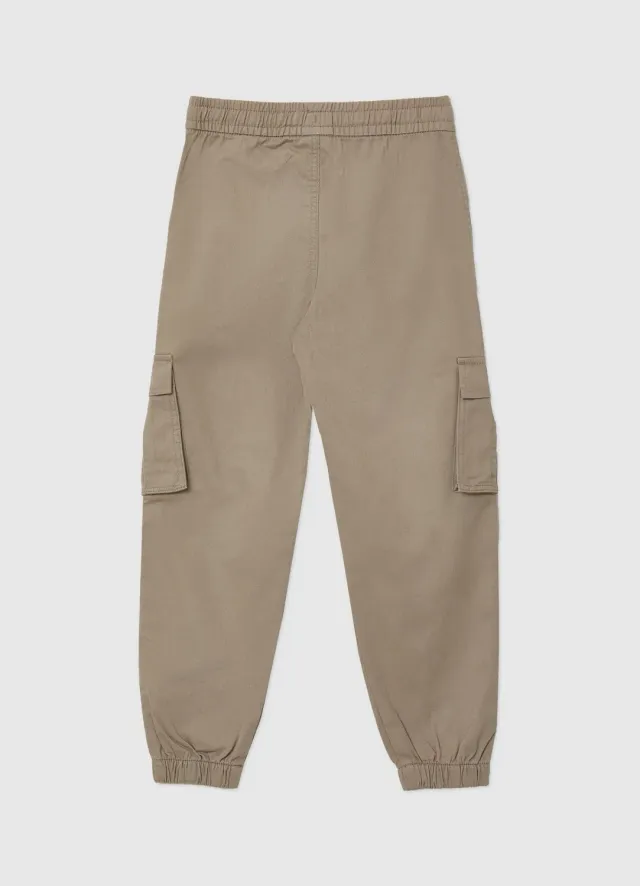 Calliope pantalon cargo jogger garçon uni