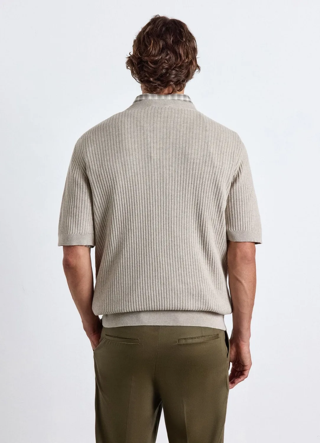 Calliope T-shirt homme maille texturée uni
